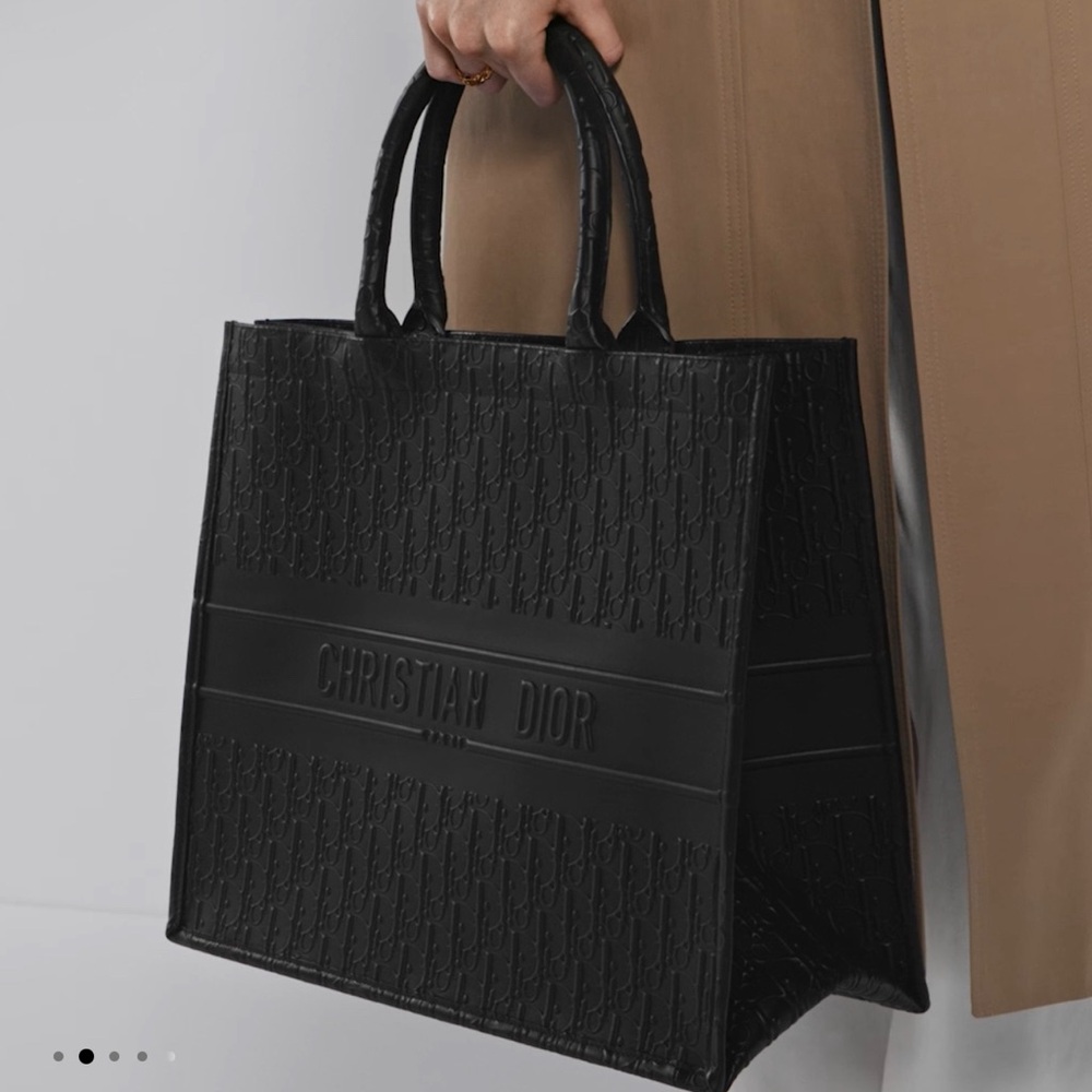 Large Dior Book Tote - embossed calfskin - NEW condition